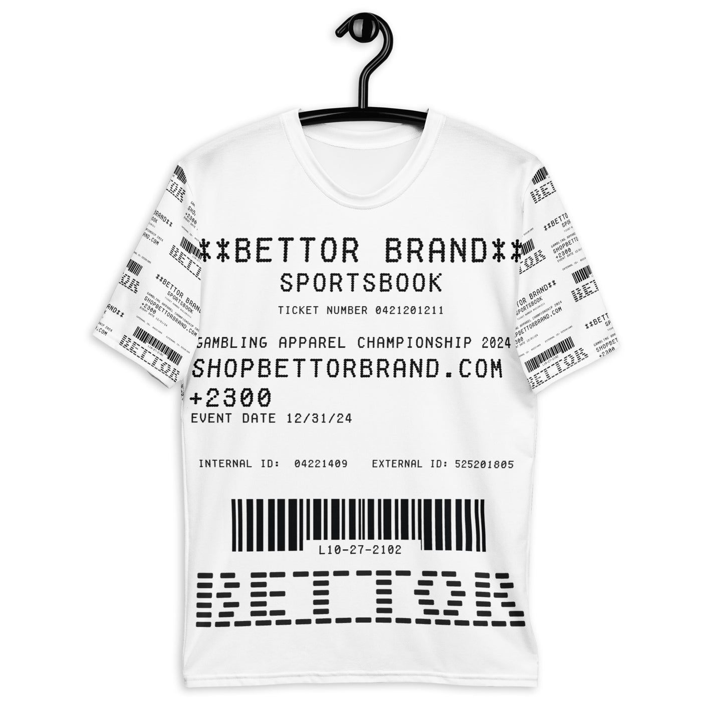 Bettor Brand Sports Wager All Over T-Shirt