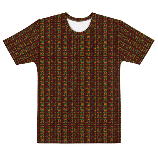 Baseball Odds All Over Print T-Shirt (Maroon)